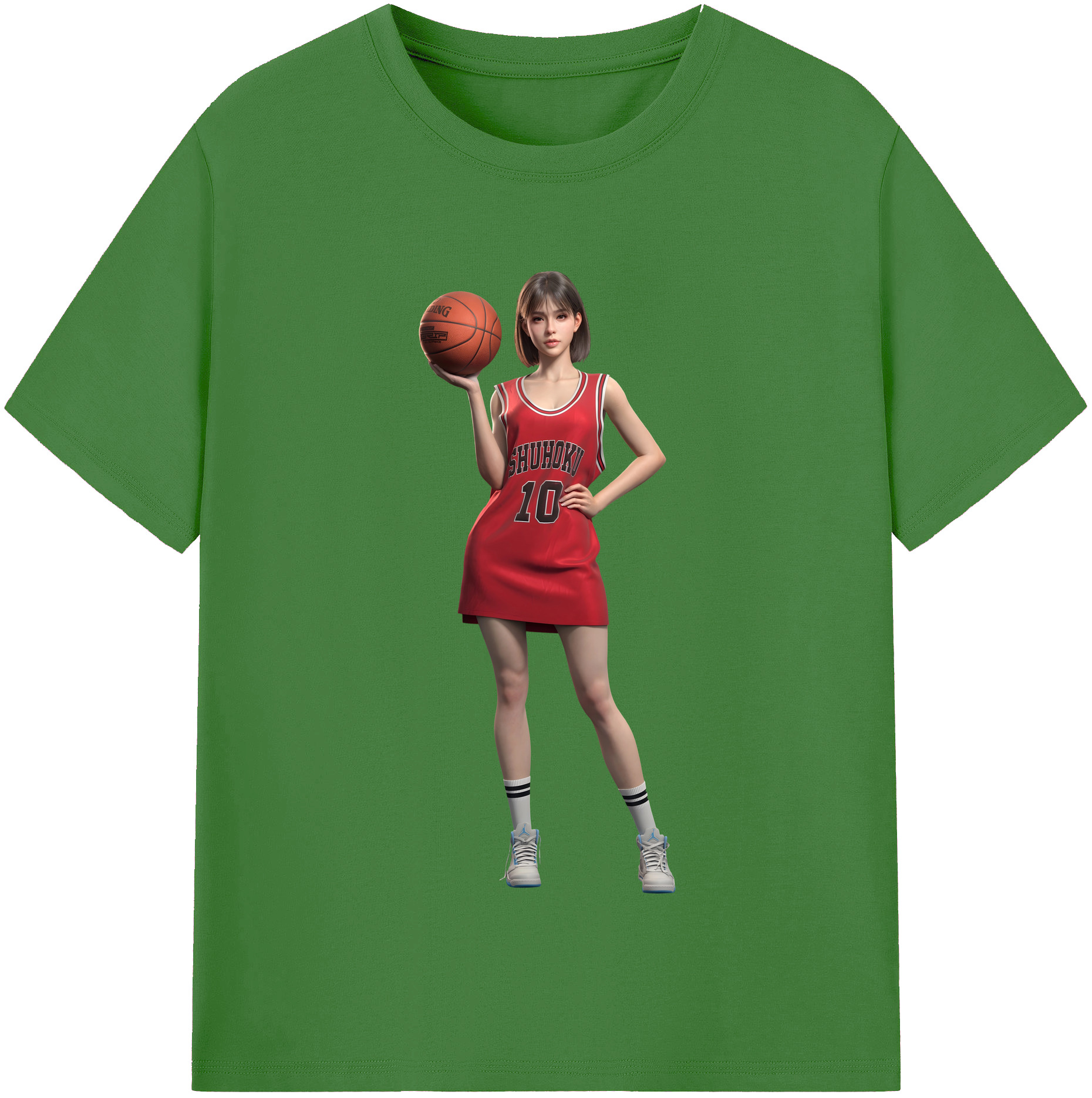 （画像用） SLAM DUNK／スラムダンク レディースカジュアルプリントTシャツ（綿100％）